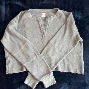 ARITZIA TNA waffle top shirt XS